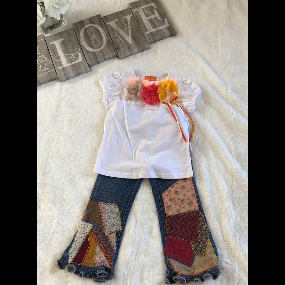 Custom jeans with matching top